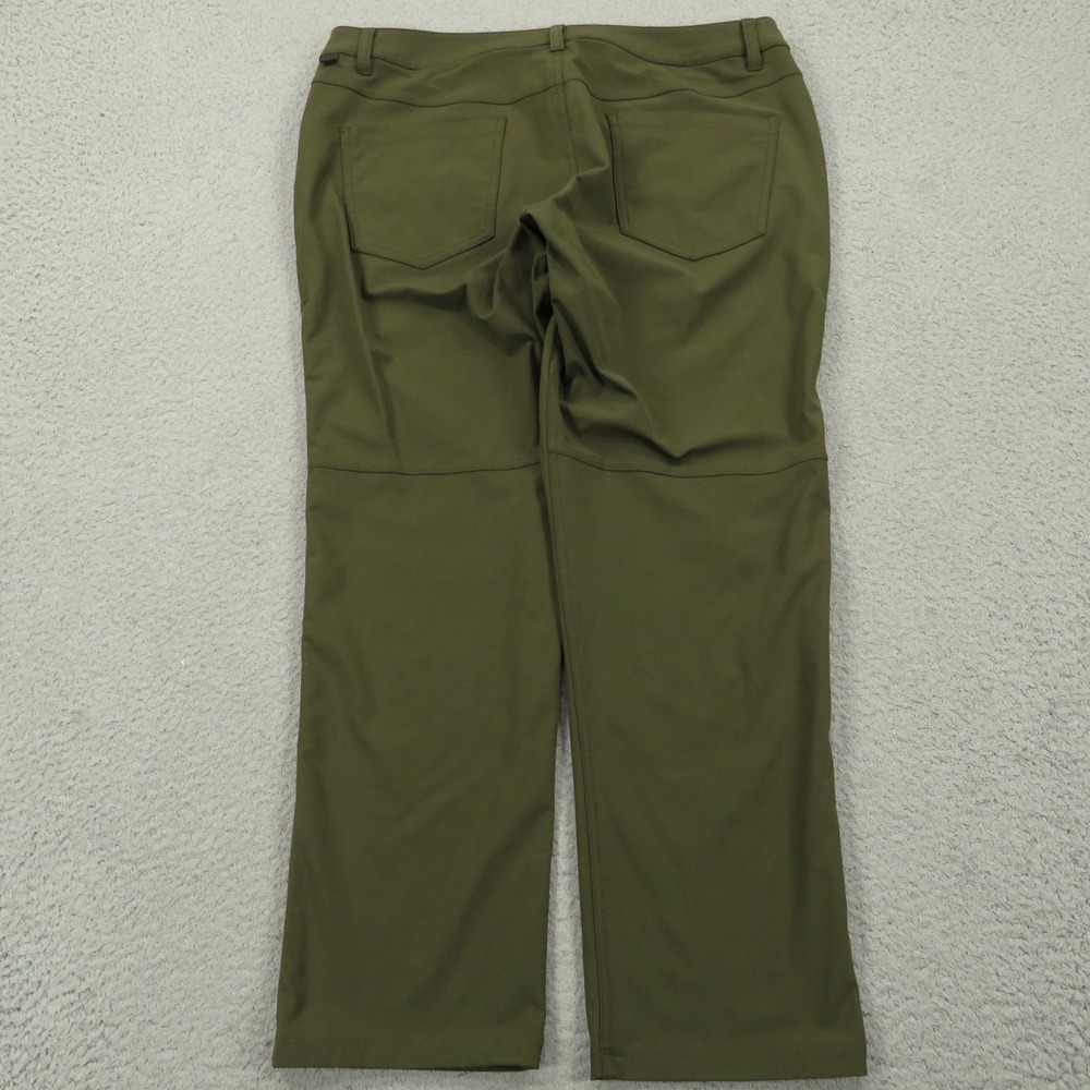 Lululemon ABC Pants Men 34x28 Warpstreme Classic Fit Olive Green 5 Pocket Chinos